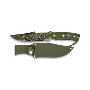 Nůž Albainox Military 3D Green / 16.3cm