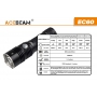 Svítilna Acebeam EC60 USB  / Studená bílá / 2000lm (1.5h) / 603m / 6 režimů / IPx8 / Včetně Li-Ion 26650 / 132gr