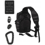 Batoh přes rameno MilTec Assault S TACTICAL BLACK / 10L / 30x22x13cm Black