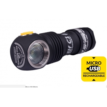 Čelovka Armytek Elf C1 XP-L Magnet USB / Teplá bílá / 980lm (40min) / 102m / 6 režimů / IP68 / Včetně 1 x Li-ion 18350 / 62gr