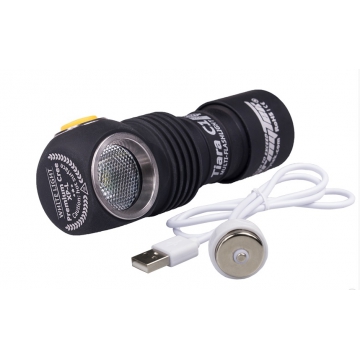 Čelovka Armytek Tiara C1 XP-L Magnet USB / Teplá bílá / 980lm (30min) / 102m / 6 režimů / IP68 / Včetně Li-ion 18350 / 60gr