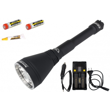 Sada Full Power: Svítilna Armytek Barracuda Pro v2 XHP35 / Teplá bílá + 2 baterie 18650 3400mAh + Nabíječka + NyoGel