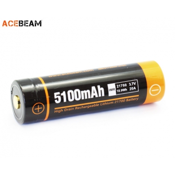 Acebeam 21700 Li-Ion 5100mAh 20A Dobíjecí, chráněné baterie