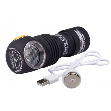 Čelovka Armytek Tiara C1 XP-L Magnet USB / Studená bílá / 1050lm (30min) / 106m / 6 režimů / IP68 / Včetně Li-ion 18350 / 60gr