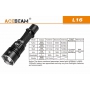 Svítilna Acebeam L16 (sada) USB / 6000K / 2000lm (2.2h) / 603m / 5 režimů / IPx8 / Včetně Li-Ion 18650 / 128gr