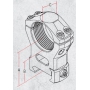 Montáž pro optiku 34mm na Picatinny - ocelové kroužky UTG RSW4204 High (2ks)