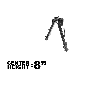 Bipod UTG QD Super Duty na Picatinny a na otočný čep, výška 8.0