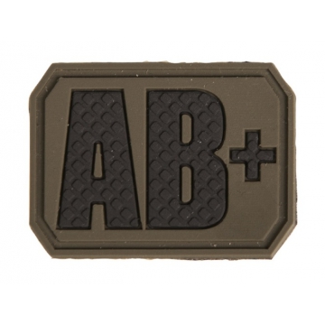 Nášivka na suchý zip MilTec AB+ OD Green / 3,8x2,8cm