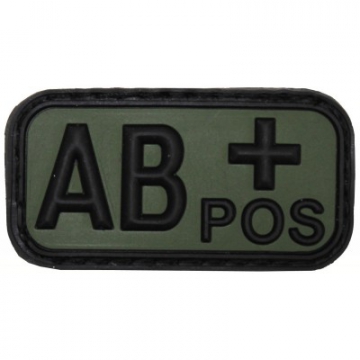 Nášivka na suchý zip MFH AB+ OD-Green / 5x2,5cm