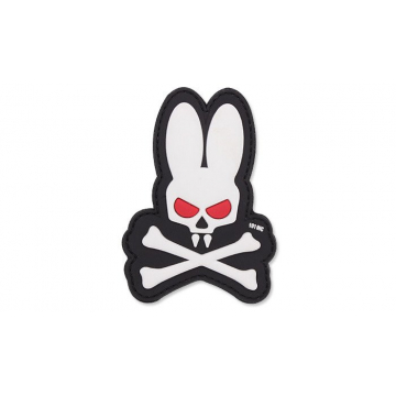 Nášivka na suchý zip 101 Inc. Skull Bunny White / 90x65mm