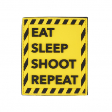 Nášivka na suchý zip 101 Inc. Eat Sleep Shoot Repeat / 83x69mm