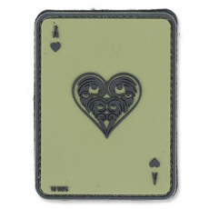 Nášivka na suchý zip 101 Inc. Ace Of Hearts - OD Green / 60x80mm