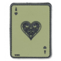 Nášivka na suchý zip 101 Inc. Ace Of Hearts - OD Green / 60x80mm