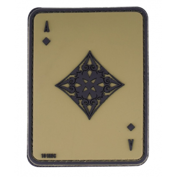 Nášivka na suchý zip 101 Inc. Ace Of Diamonds - Green / 60x80mm