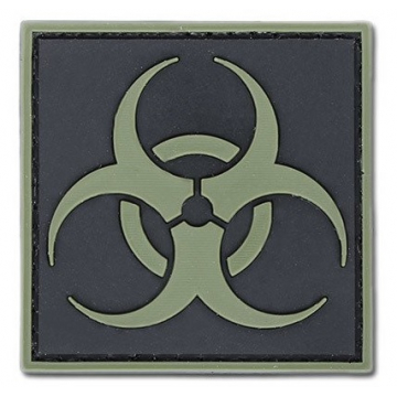 Nášivka na suchý zip 4TAC Biohazard - Black/Olive