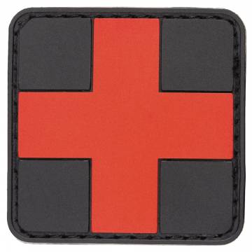 Nášivka na suchý zip MFH Medic - Black /  5x5cm